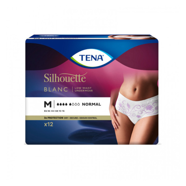 Tena Silhouette Normal Cintura Baixa Blanc M X12